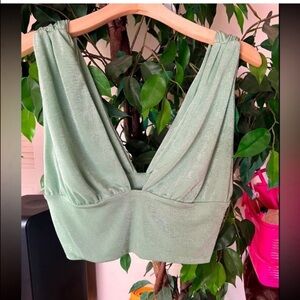 Stylish Light Green Women's Crop Top